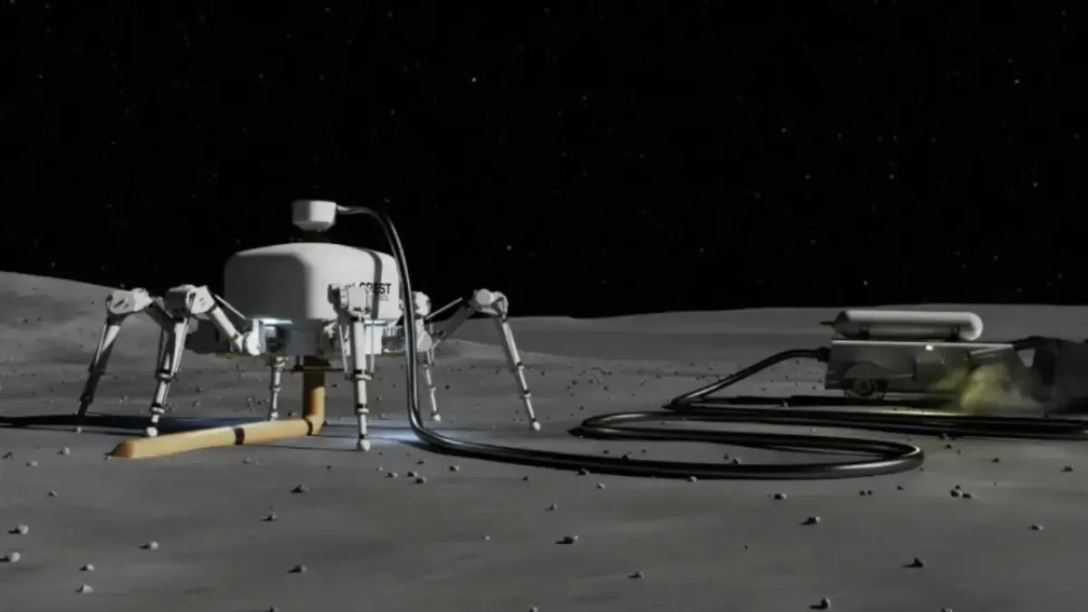 Foto sobre La araña robótica que imprime casas…  incluso en la Luna