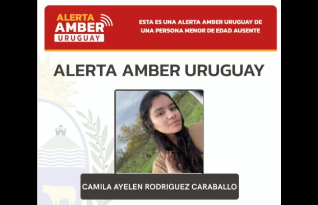 Foto sobre Activaron Alerta Amber por Camila Rodríguez, la adolescente de 15 años buscada en Paysandú