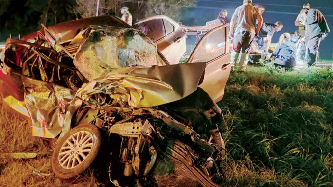 Foto sobre Tragedia en Ruta 3: murió un joven conductor tras un violento choque con un camión en Paysandú