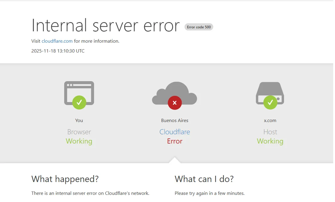 Foto sobre Apagón Digital Global: Una Caída Masiva de Cloudflare Paraliza Servicios Clave como ChatGPT, X, League of Legends, Canva y Mercadopago