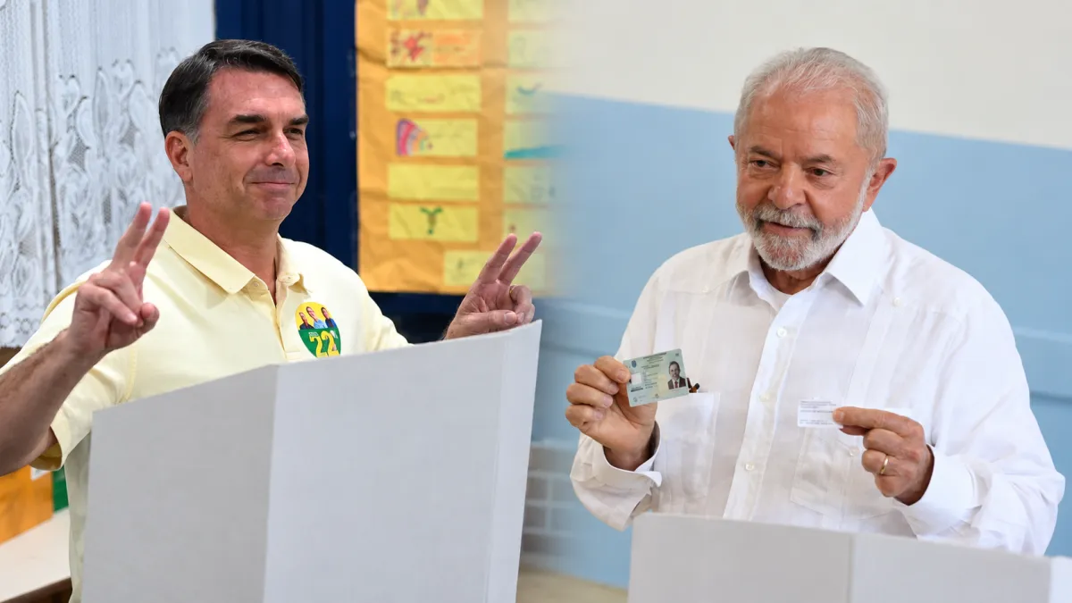 Foto sobre Brasil vota en una elección ajustada: Lula y Flávio Bolsonaro ya pasaron por las urnas