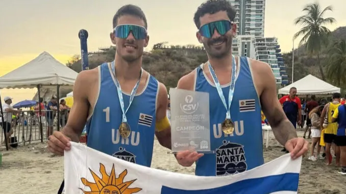 Foto sobre Uruguay no tuvo su mejor arranque en el Mundial de Vóley Playa: derrota de Hannibal y el sanducero Llambías