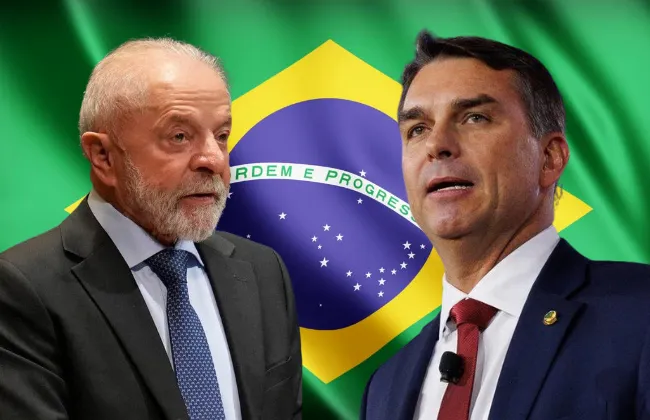 Foto sobre Lula y Flávio Bolsonaro disputan un ajustado balotaje. Se registraron incidentes